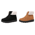 thumbnail image 1 of LYMAYTER Womens Snow Boots Winter Ankle Booties Fur Lined Anti-Slip Comfortable Lace Up Slip on 36-42, 1 of 8