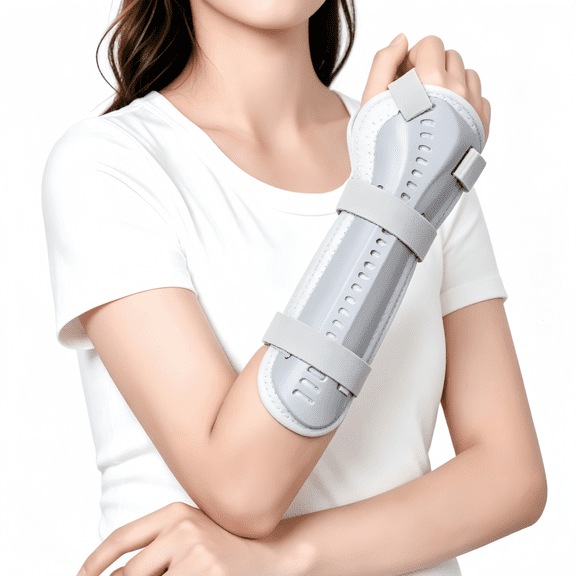 LYMAYTER Wrist Splint Brace, Adjustable Forearm Stabilizer for Carpal Tunnel, Tendonitis, Sprain & Fracture Pain Relief(Right)