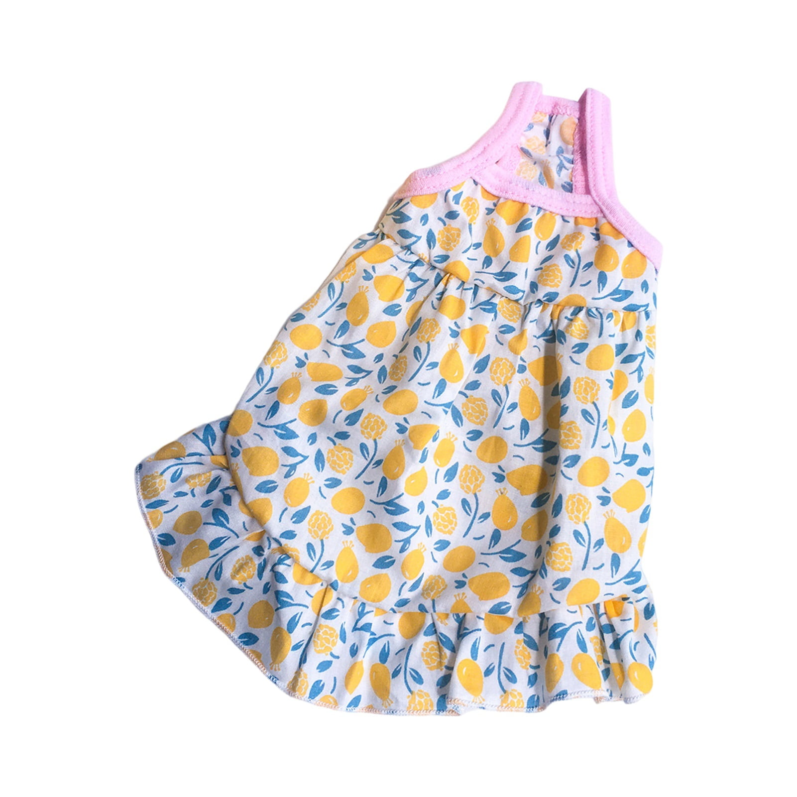 LYMZ Pet Dress Sling Floral Printing Pleated Hemming Summer Dog Two
