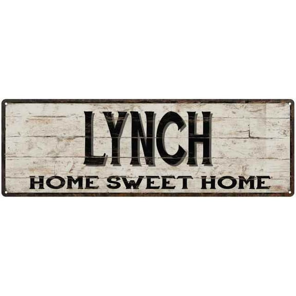 LYNCH Rustic Home Sweet Home Sign Gift 6x18 Metal Decor 206180084237