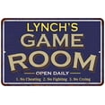 thumbnail image 1 of LYNCH'S Blue Game Room Gift Sign Metal Wall Decor 12x18 112180002266, 1 of 1