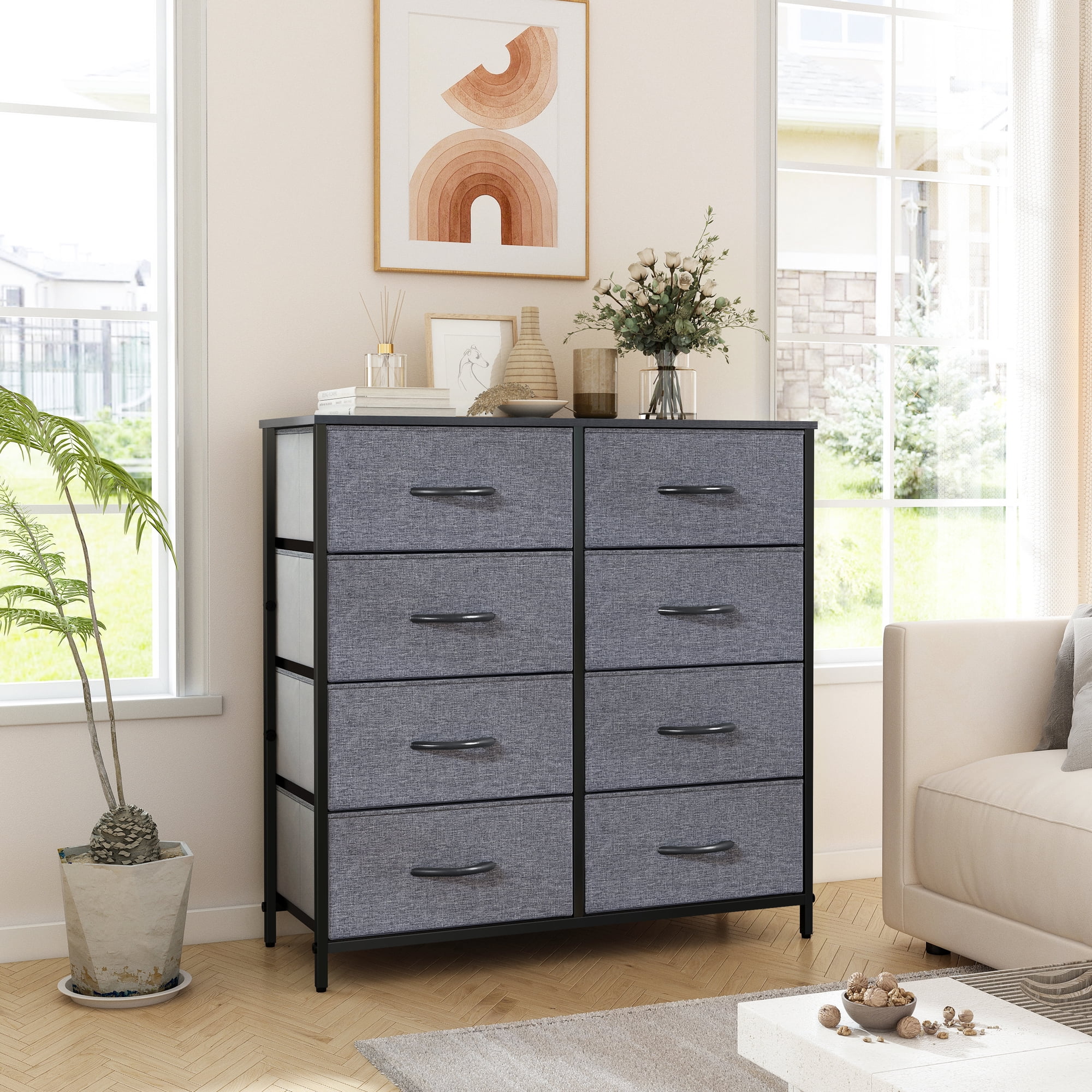 Gray dresser shop 8 drawer