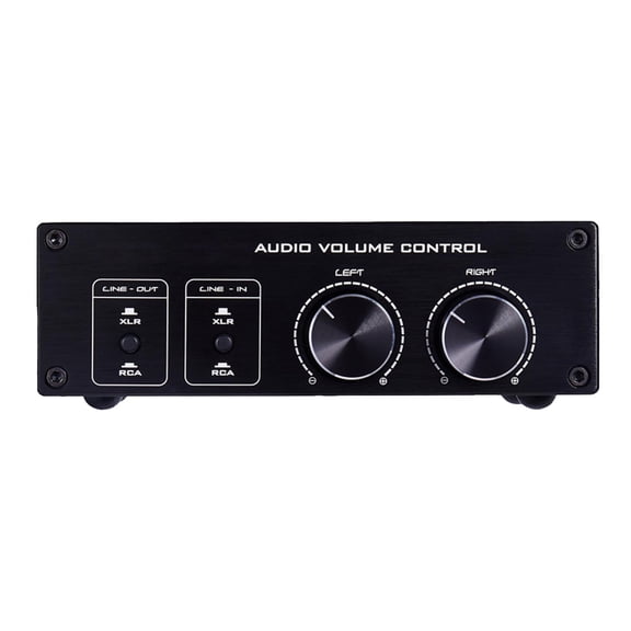 LYNEPAUAIO A977 Passive Audio Volume Controller with Fully Balanced and Single Ended Mode for Home Stereo System Preamplifier Speaker, 1.57 x 5.9 x 2.56 inches / 40 x 150 x 65 mm