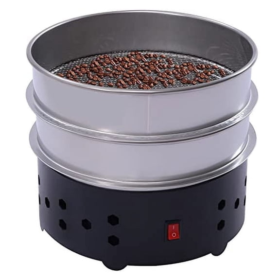 Coffee Bean Cooler, Electric Coffee Bean Cooling Machine with 2-Layer Stainless Steel Mesh Cafe Roasting Cooling Machine Home Coffee Roasting Cooling Machine