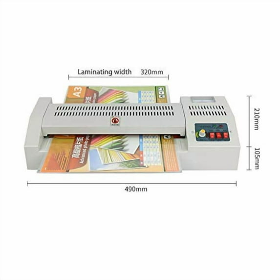LYNICESHOP Thermal Laminator Machine, 13" Laminator Machine for A3/A4, 4 Roller System for Professional Finish Prevents Misfed Items, Hot Cold Film Laminating Document Paper Photo
