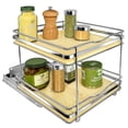 thumbnail image 1 of LYNK PROFESSIONAL Elite 10-1/4" Wide Double Pull Out Spice Rack Organizer for Cabinet, Slide Out Shelf, Chrome, 1 of 9
