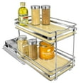 thumbnail image 1 of LYNK PROFESSIONAL Elite 6-1/4" Wide Double Pull Out Spice Rack Organizer for Cabinet, Slide Out Shelf, Chrome, 1 of 9