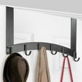 thumbnail image 1 of LYNK PROFESSIONAL® HOME™ Over Door Hooks Rack - 6 Hook Over Door Hanger - Over Door Towel Rack - Hanging Towels or Clothes - For Bathroom, Bedroom or Laundry Room – Lifetime Ltd. Warranty - Black, 1 of 7