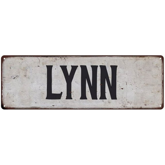 LYNN Vintage Look Gift Rustic Chic Metal Sign 6x18 206180036131