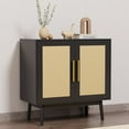 thumbnail image 1 of LYNSOM Sideboard Buffet Cabinet with Storage, Kitchen Buffet Storage, Black Rattan Cabinet with Doors for Hallway, Entry, Living Room, 1 of 16