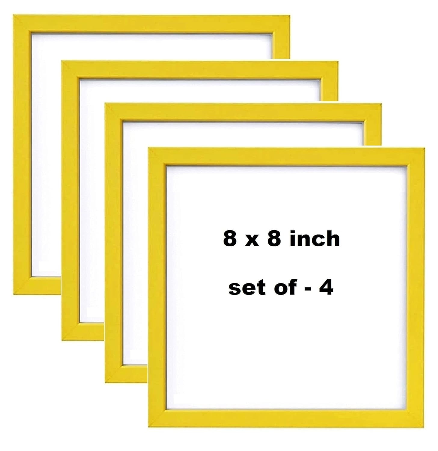 LYONIC Basics Wood Yellow Color Photo Frame for homehall office ...