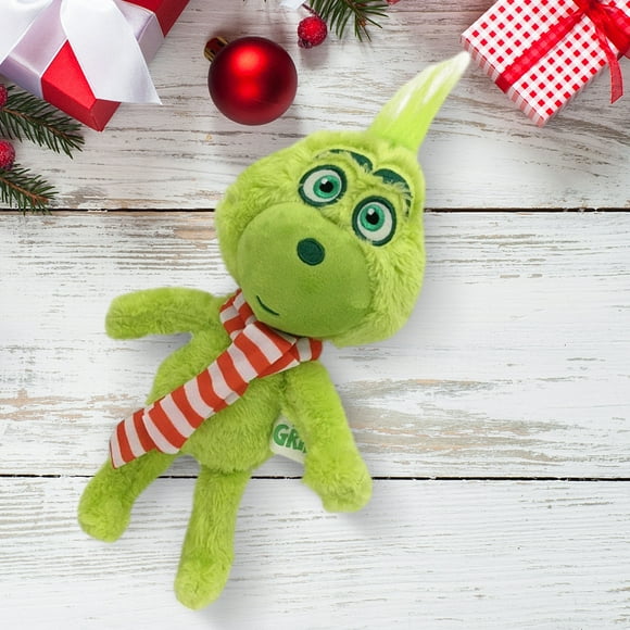 LYQGRQ Grinch Plush Doll Christmas Grinch Plush Doll Cartoon Cute Xmas Gifts for Baby Kids (Scarf Grinch)