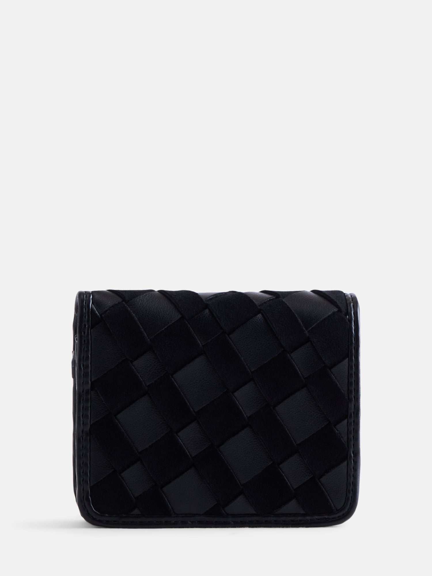 Scenario Women's Woven Bifold Wallet, Black