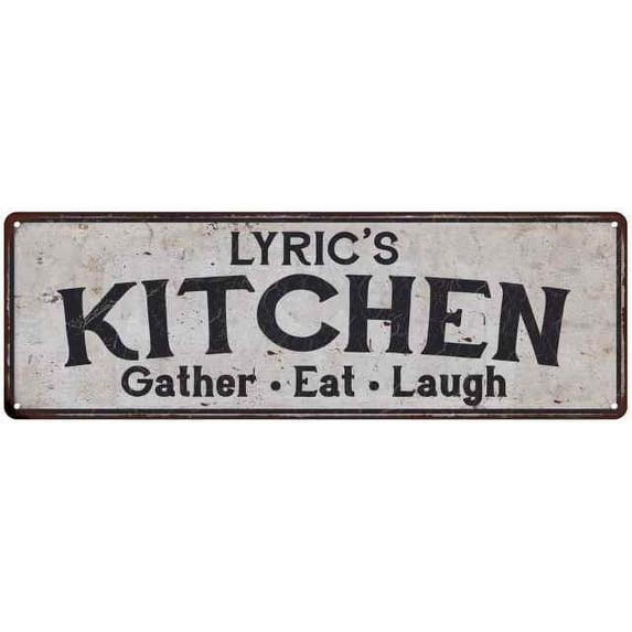 LYRIC's Kitchen Rustic Chic Decor Gift 8x24 Sign 108240051318