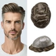 thumbnail image 1 of LYRICAL HAIR Toupee Hair for Men Thin Skin Mens Toupee Human Hair Replacement System 7"X9" All Poly Mens Hairpiece PU Injected Mens Wig Units, 1 of 7