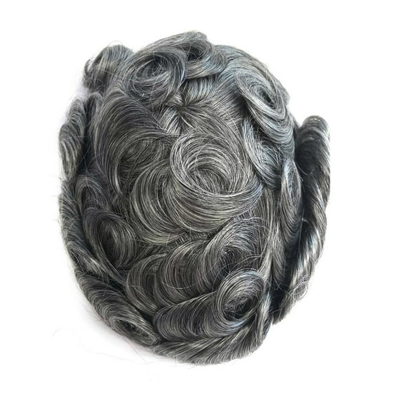 LYRICAL HAIR Toupee for Men French Lace Front Mens Toupee Human Hair Thin Skin Back Hairpiece Toupee Hair for Men Natural Hairline Mens Hair Wig Units