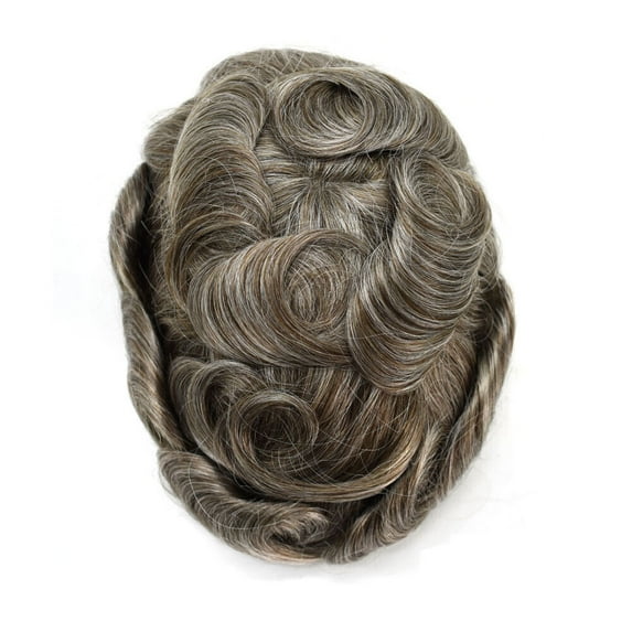 LYRICAL HAIR Toupee for Men French Lace Front Mens Toupee Human Hair Thin Skin Back Hairpiece Toupee Hair for Men Natural Hairline Mens Hair Wig Units