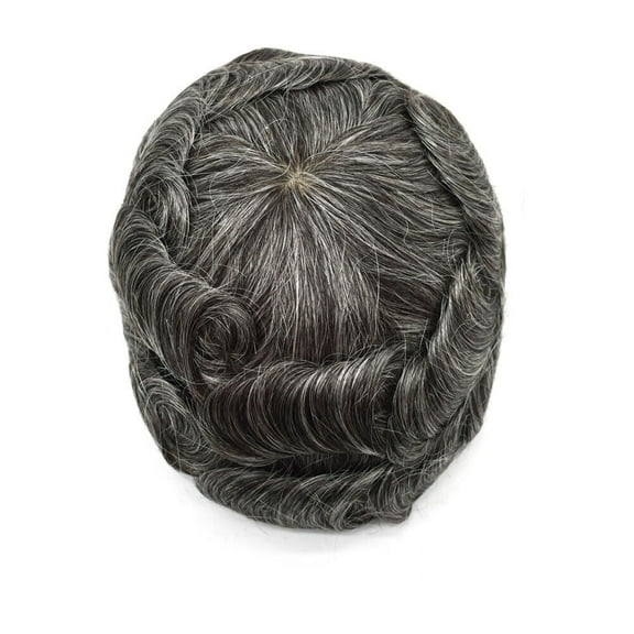 LYRICAL HAIR Toupee for Men French Lace Front Mens Toupee Human Hair Thin Skin Back Hairpiece Toupee Hair for Men Natural Hairline Mens Hair Wig Units