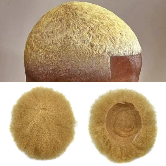 LYRICAL HAIR Toupee for Men Full Lace Mens Toupee Kinky Curly Hairpieces for Man Brazilian Human Hair Replacement Systems French Lace Male Hair Prosthesis