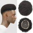 thumbnail image 1 of LYRICAL HAIR Toupee for Men Full Lace Mens Toupee Kinky Curly Hairpieces for Man Brazilian Human Hair Replacement Systems French Lace Male Hair Prosthesis, 1 of 7