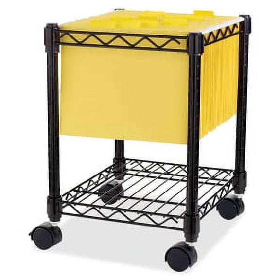 LYS Mobile Wire Filing Cart, 15.5" Width x 14" Depth x 19.5" Height