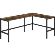 Lorell Soho LShape Metal Frame Desk 67 x 473 x 295 x 1 Material Steel Frame Finish Black Powder Coat Frame Vintage Oak Top Laminate Top