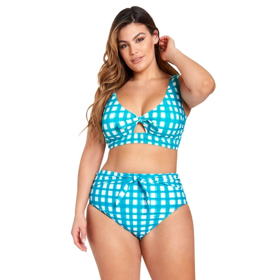 LYSA Womens High Waisted Swim Bikini Bottom Adult