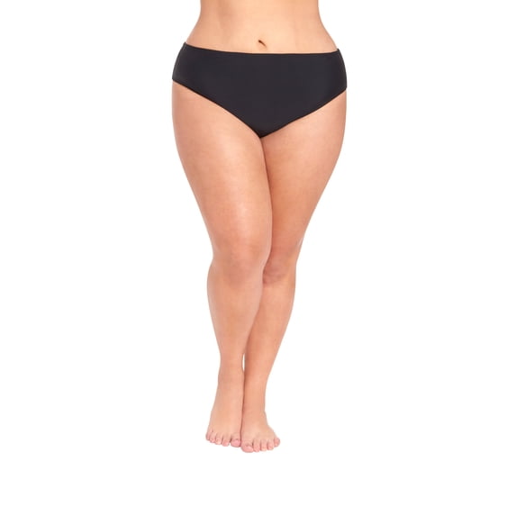 LYSA Womens mid Waisted Swim Bikini Bottom Adult