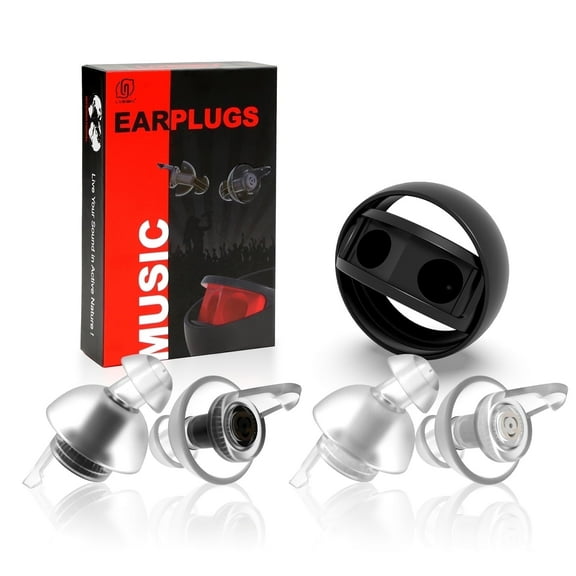 LYSIAN High Fidelity Reusable Silicone Concert Earplugs, 2 Pairs