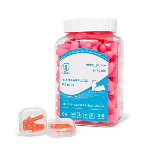 LYSIAN Slim Size Foam Ear Plugs For Noise Reduction Small Ear Women ...