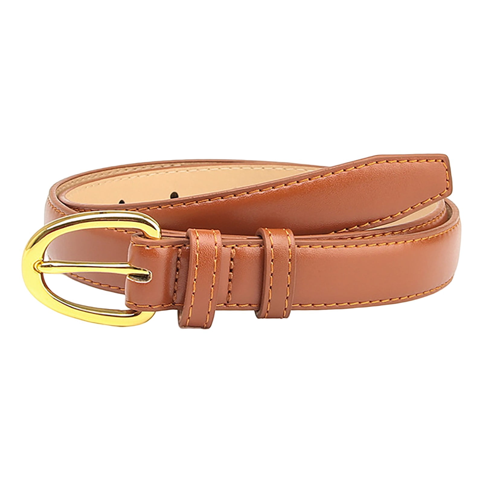 Women\'s Skinny Leather Belt with Turn-Lock Buckle Women main image 2