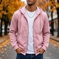 thumbnail image 1 of LYSMORA 2026 Men's Quilted Full Zip Hooded Jacket, Drawstring Rib Cuff Loose Lightweight Sweatshirt Casual Layering Outerwear, 1 of 5