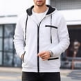 thumbnail image 1 of LYSMORA Men's Contrast Lined Full Zip Hoodie Jacket, Multi Zipper Pocket Raglan Long Sleeve Casual Athletic Zip Up Sweatshirt, 1 of 6