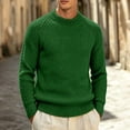 thumbnail image 1 of LYSMORA Men's Crew Neck Raglan Ribbed Knit Sweater Long Sleeve Pullover Top for Daily Commute City Stroll Fall Winter Casual Outing, 1 of 5
