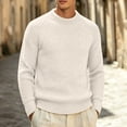 thumbnail image 1 of LYSMORA Men's Crew Neck Raglan Ribbed Knit Sweater Long Sleeve Pullover Top for Daily Commute City Stroll Fall Winter Casual Outing, 1 of 8