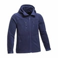 thumbnail image 1 of LYSMORA Men's Full Zip Hooded Fleece Jacket, Multi Zipper Pocket Adjustable Cuff Outdoor Lightweight Warm Outerwear, 1 of 7
