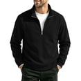 thumbnail image 1 of LYSMORA Men's Quarter Zip Stand Collar Pullover Sweatshirt, Long Sleeve Loose Casual Athletic Top With Side Pockets, 1 of 4