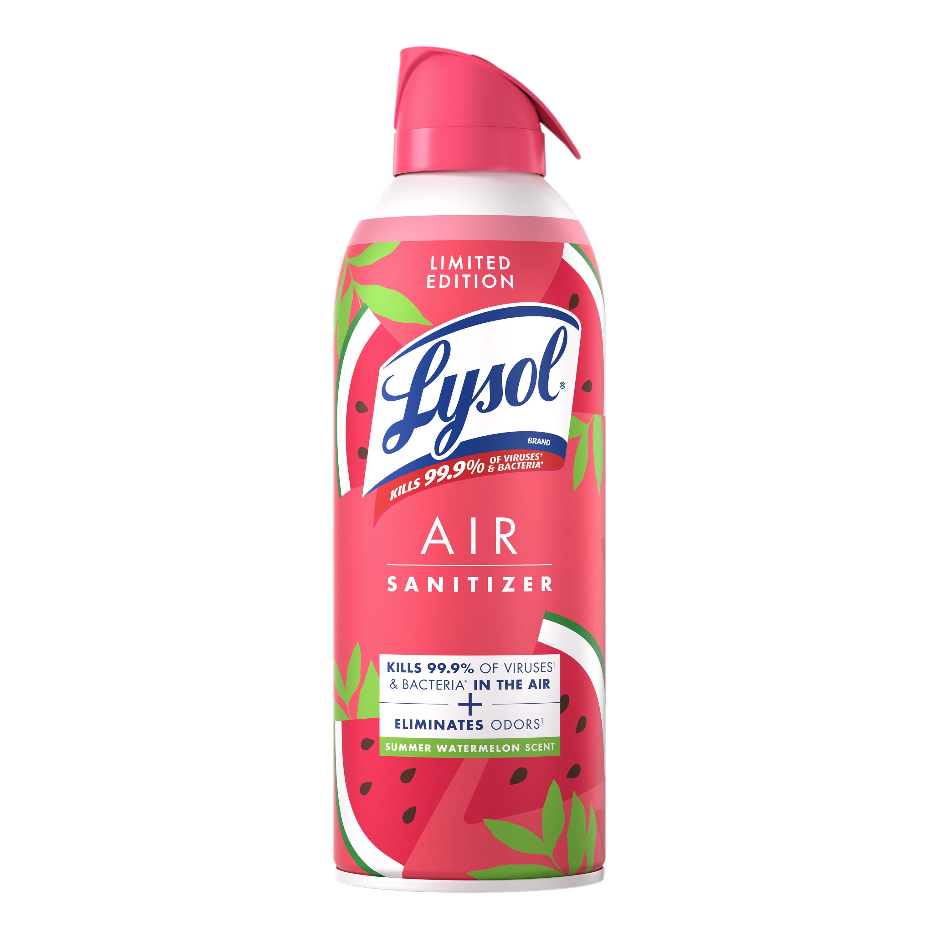 Lysol Air Sanitizer Spray for Air Sanitization and Bacterial Odor Elimination, Air Freshener Alternative, Summer Watermelon Scent, 10 oz