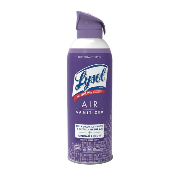 LYSOL Air Sanitizer Spray,  Light Breeze, 10 Fl. Oz (Pack of 16)