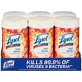 thumbnail image 1 of New LYSOL Brand Disinfecting Wipes, 1-Ply, 7 x 7.25, Mango and Hibiscus, White, 80 Wipes/Canister, 6 Canisters/Carton, 1 of 3