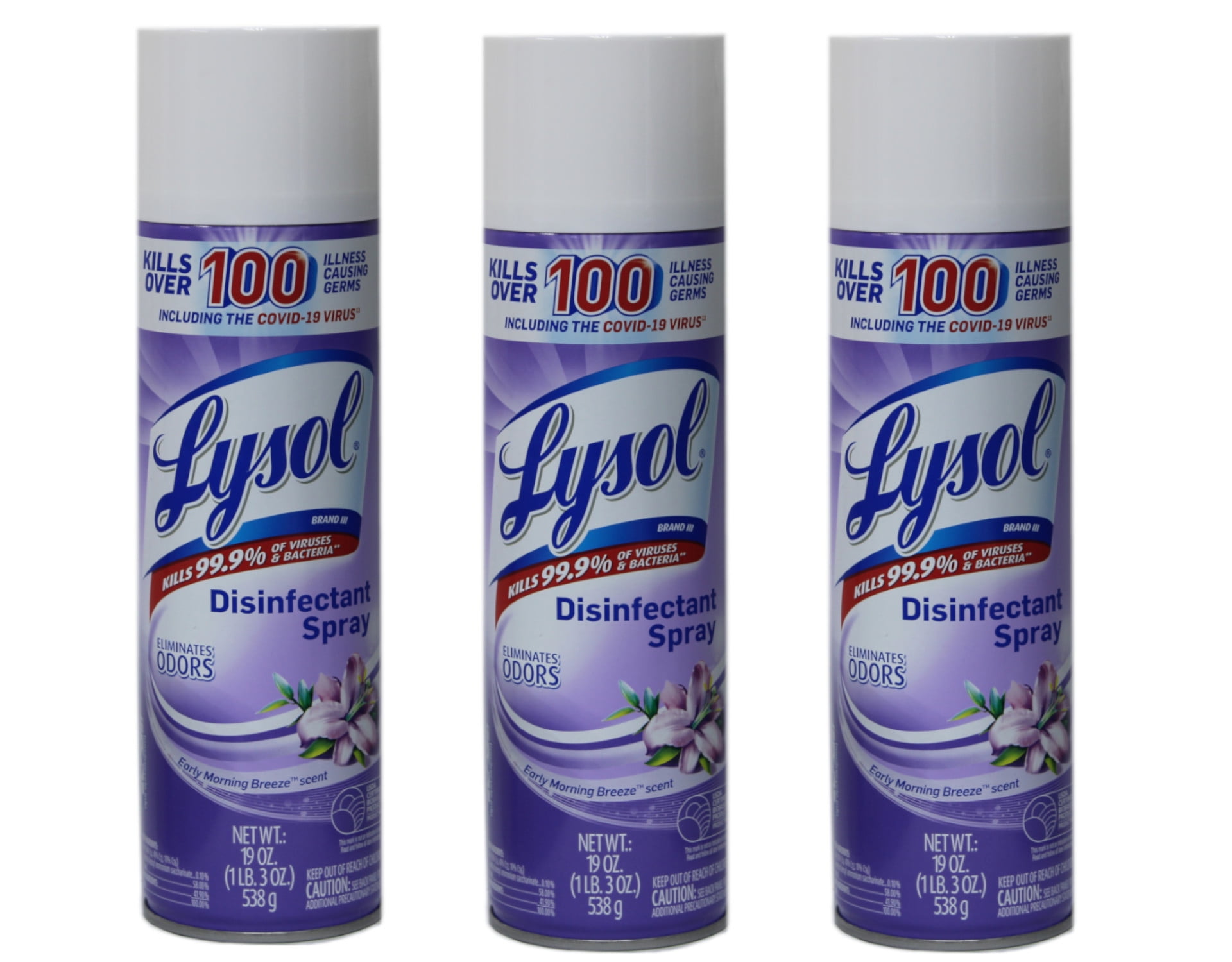 LYSOL Disinfectant Spray, Early Morning Breeze 19 oz (Pack of 2