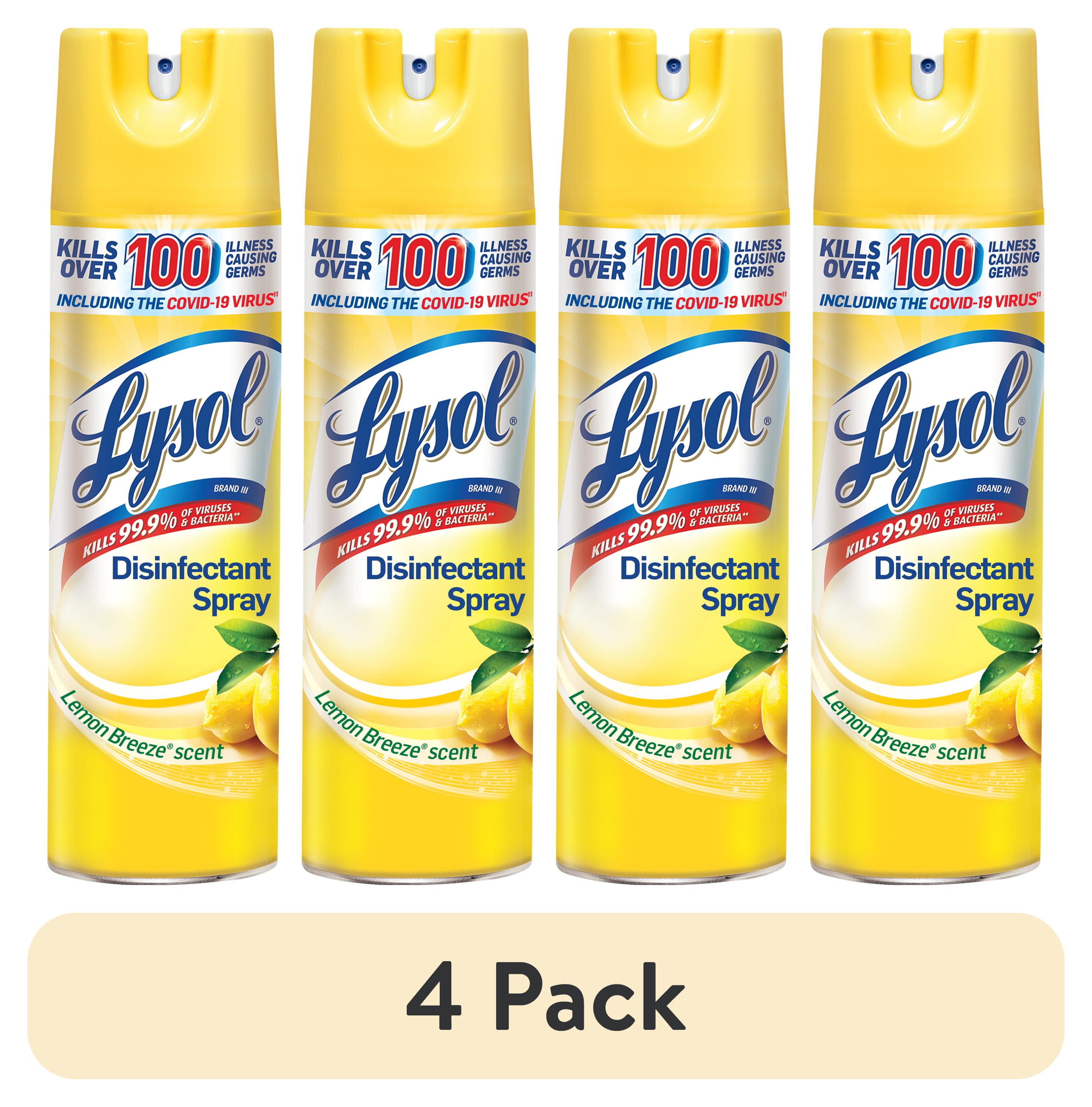 (4 pack) LYSOL® Disinfectant Spray Lemon Breeze® 4/(2x19) oz