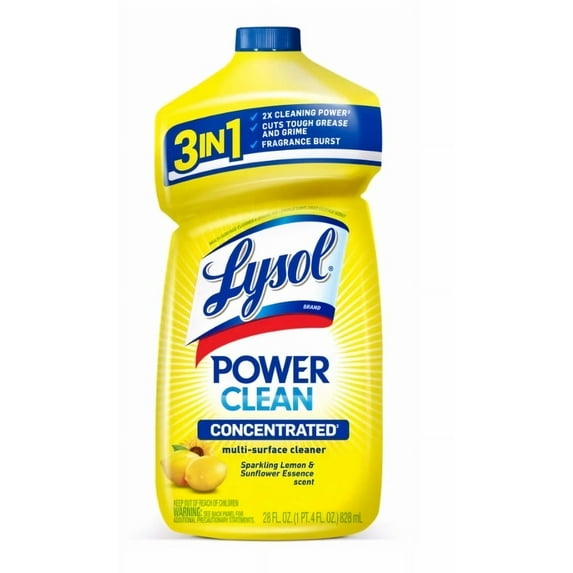 LYSOL Power Clean Multi-Surface Cleaner, 28 Fl Oz (Pack of 48)