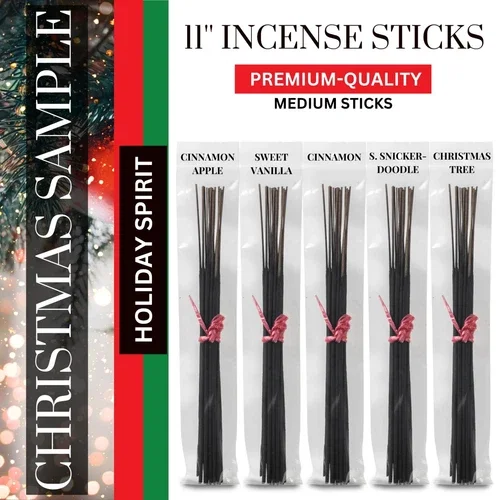 LYSSA -20 Incense Stick 11'' Bundle Christmas Sample Pack. Incienso De Navidad Handmade