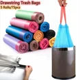 thumbnail image 1 of LYSSA -75Pcs Random Colors Small Garbage Bag Disposable Home Drawstring Trash Bags, 1 of 6