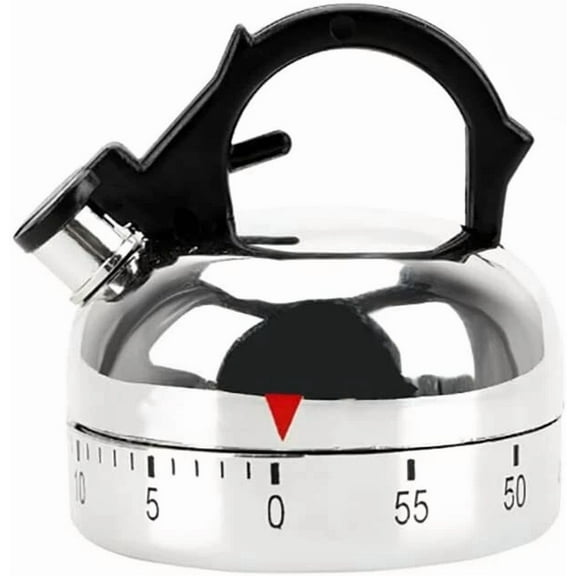 LYSSA -Kettle Shaped Mechanical Rotating Kitchen Timer (60 Minutes Max)