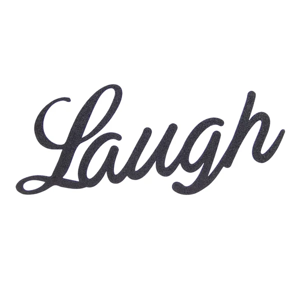 LYSSA -Laugh Word Art Sign Home Kitchen Decor Wall Hanging Cursive Script Typography