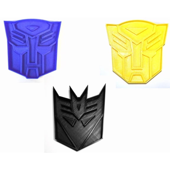 LYSSA -Transformers Autobot Decepticon Bumblebee Character Set 3 Cookie Cutter Pr1004
