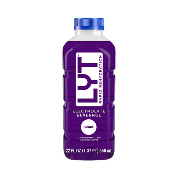 LYT Rapid Rehydration Electrolyte Drink Grape, 22 fl oz., 24-pack