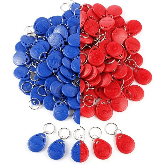 LYTIVAGEN 50 PCS 125KHz RFID Key Fob Proximity ID Card Token Tag Keypad Card for Door Entry Access Control System for Security Lock